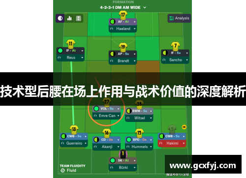 技术型后腰在场上作用与战术价值的深度解析